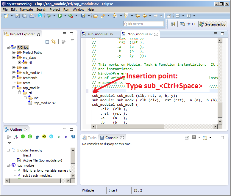 Submodule Instantiation