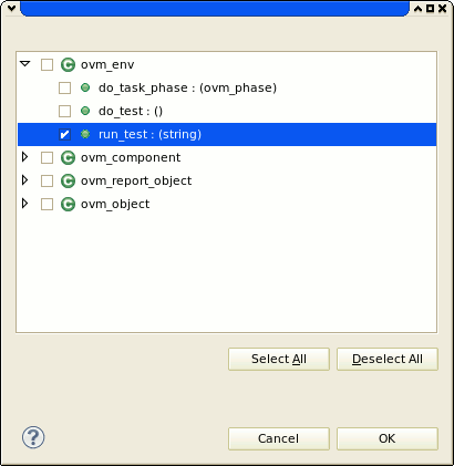 Override Methods Dialog